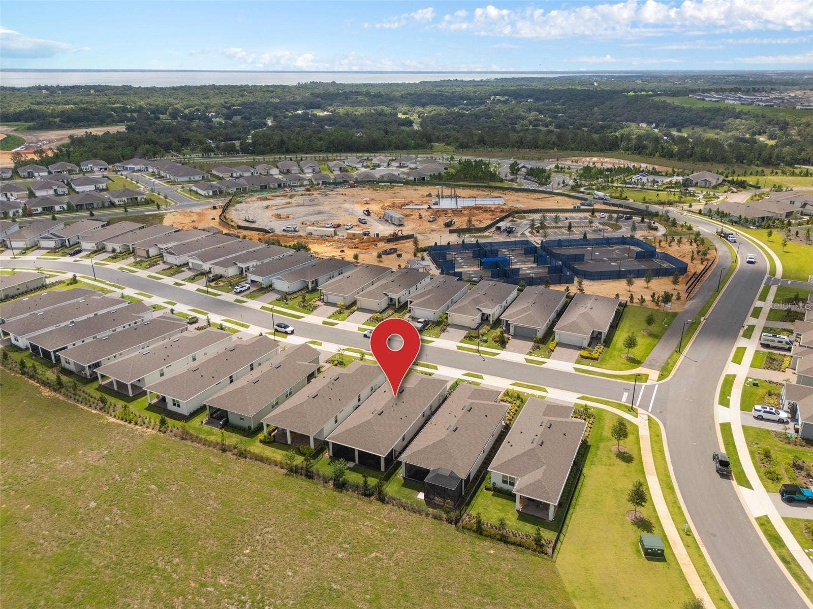 2759 PURPLE MEADOW COURT, Minneola, FL 34715 Drone rear overhead view
