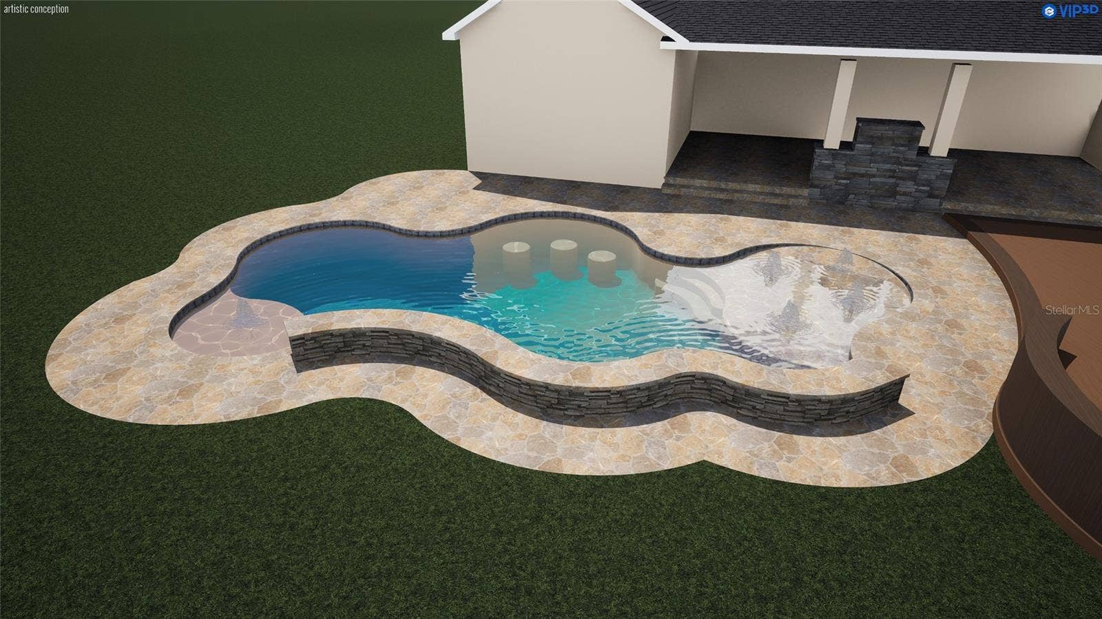 Pool Rendering  For Illustrative Purposes Only