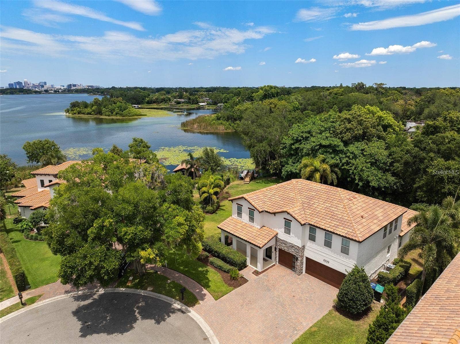 4509 PATRICIA ANN COURT, Orlando, FL 32839 Drone Photo shot with view of Lake Holden