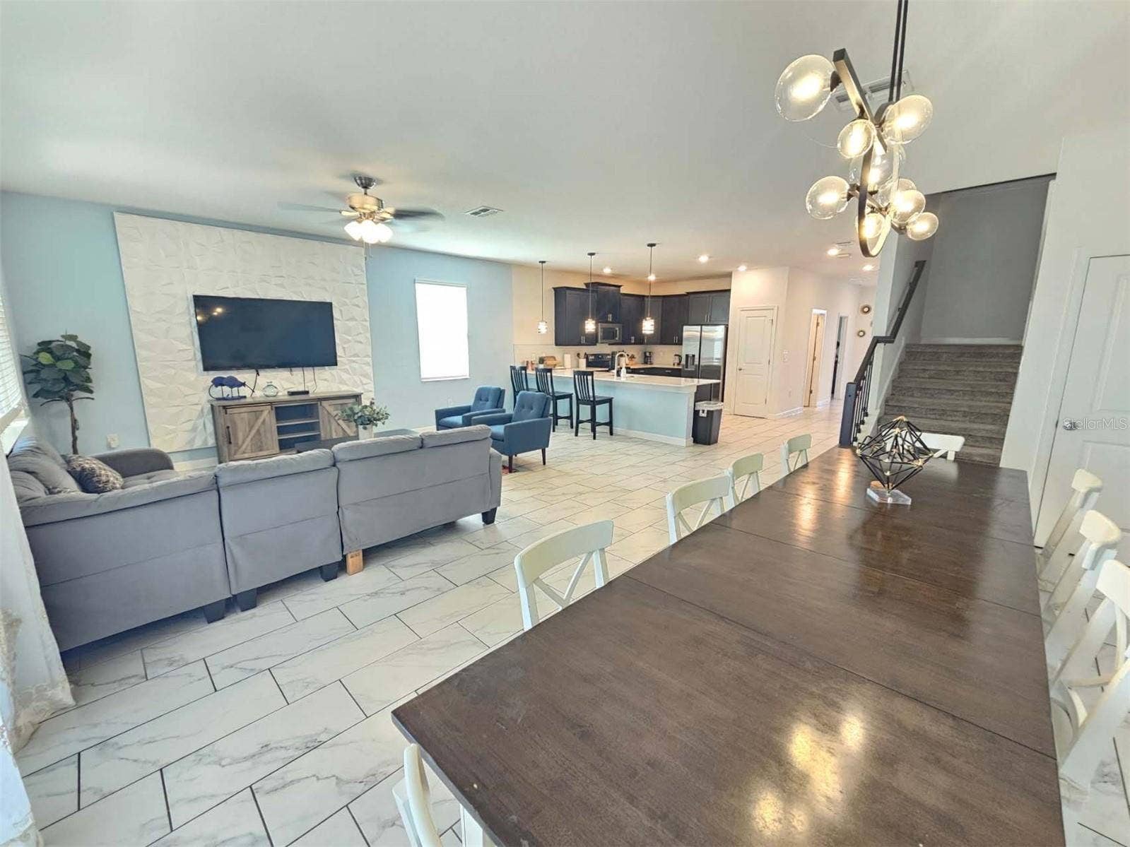 1265 CHALLENGE DRIVE, Davenport, FL 33896 Kitchen and Living room
