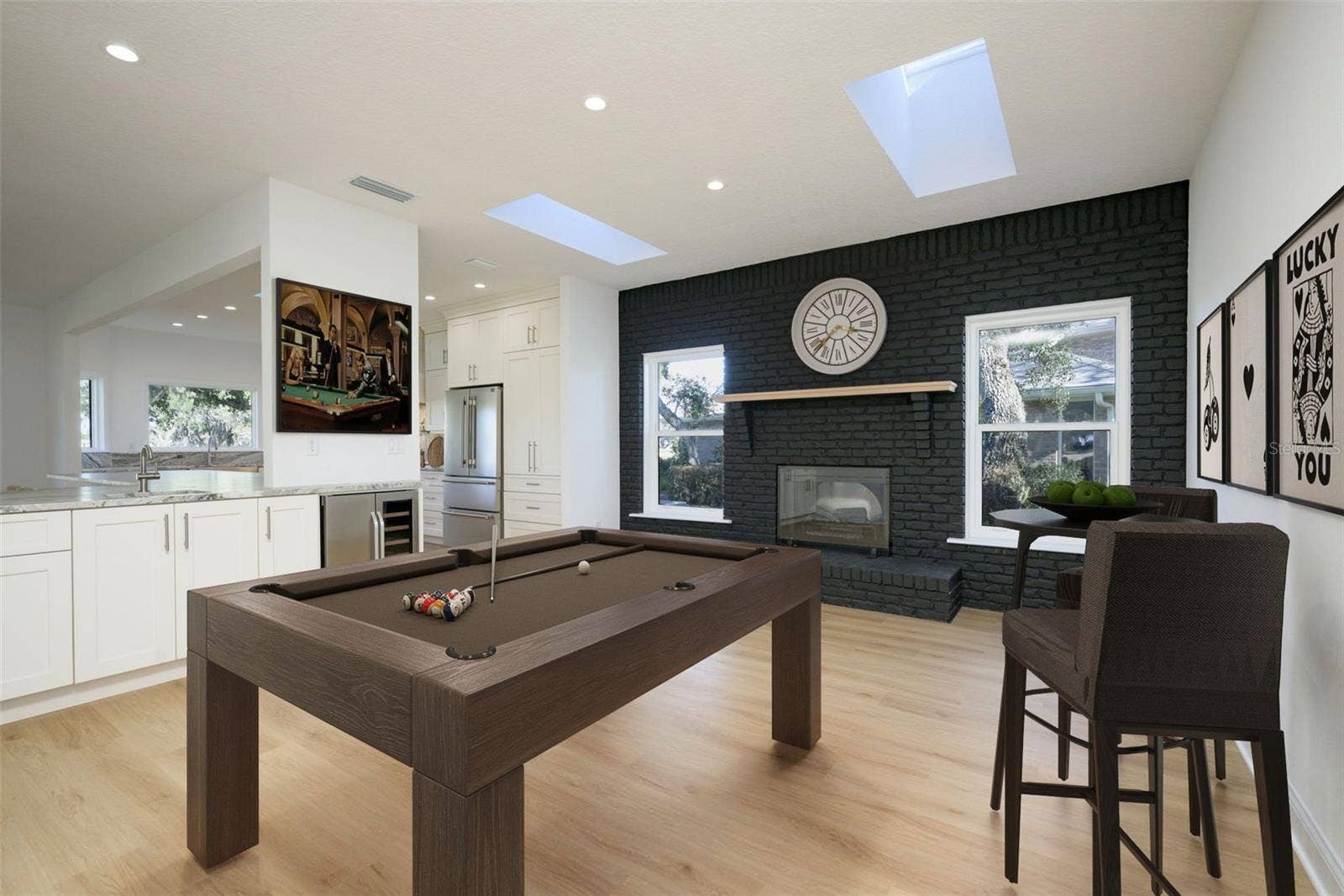 Family Room used as game room.
