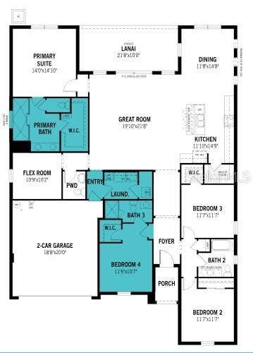 324 FREE RANGE DRIVE, Groveland, FL 34736 Rainwood Lot 48 Floorplan with Upgrades