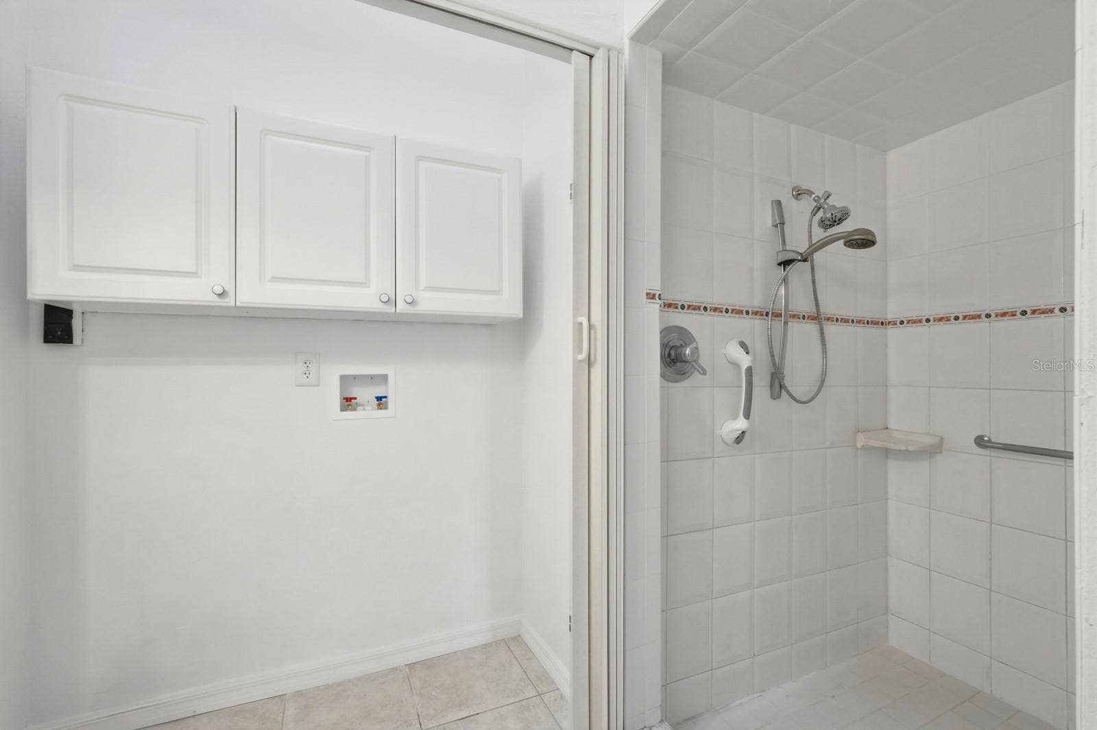 Master Bath Shower/Laundry Hook up & Storage