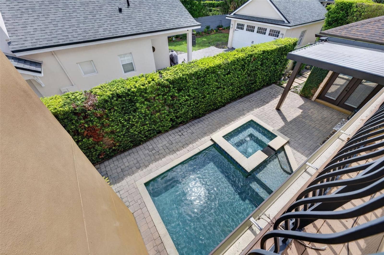 1570 PALMER AVENUE, Winter Park, FL 32789 Pool View from Balcony