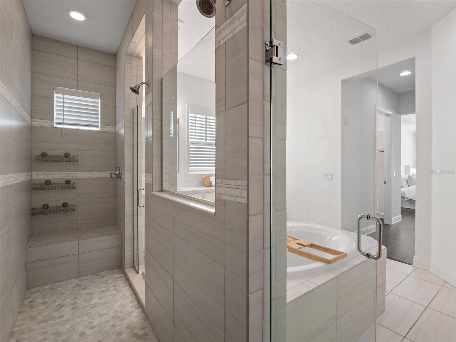 Walk through shower