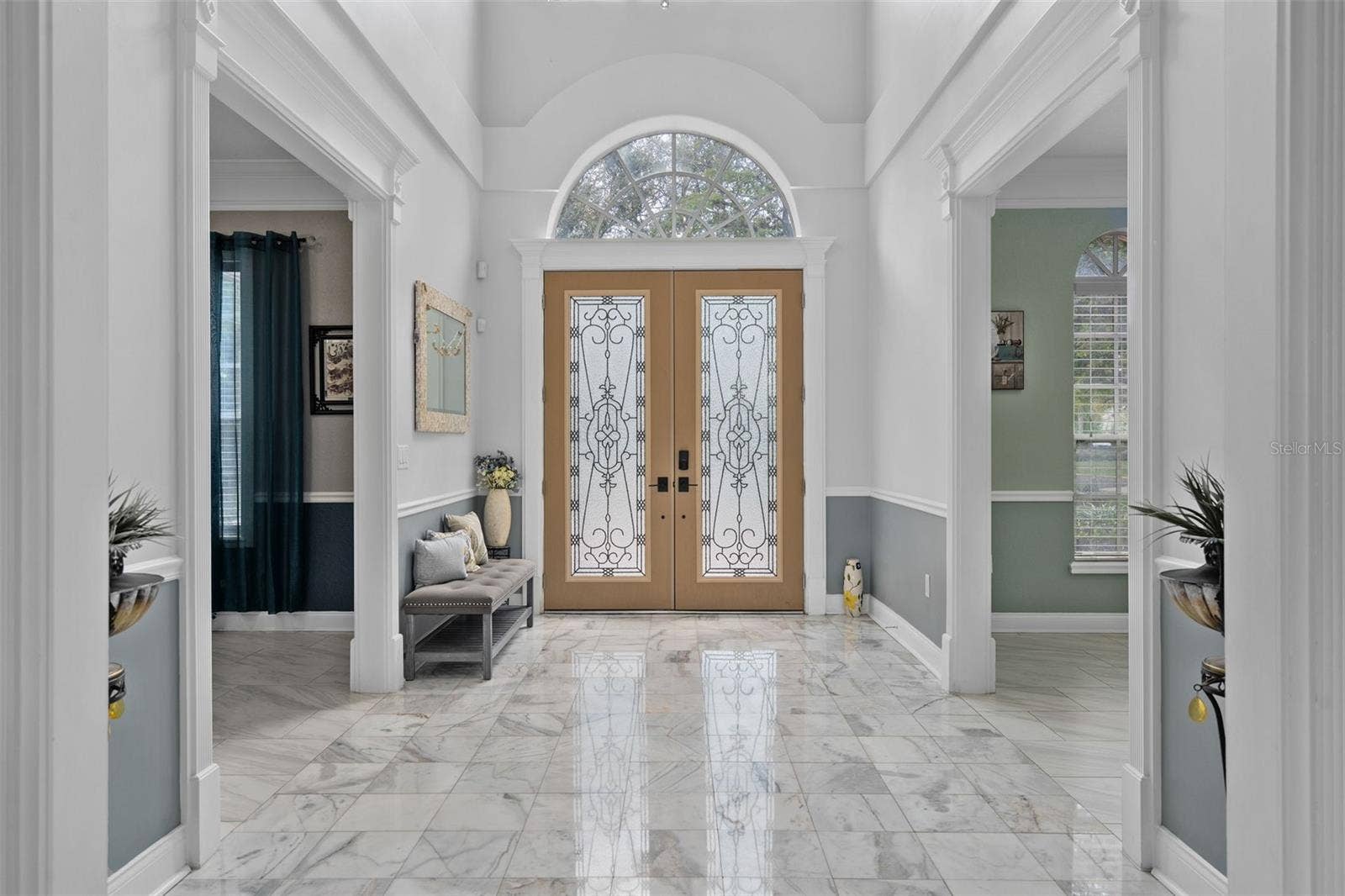 9057 BALMORAL MEWS SQUARE, Windermere, FL 34786 Grand Foyer entrance with beautiful marble entry floor and custom doors
