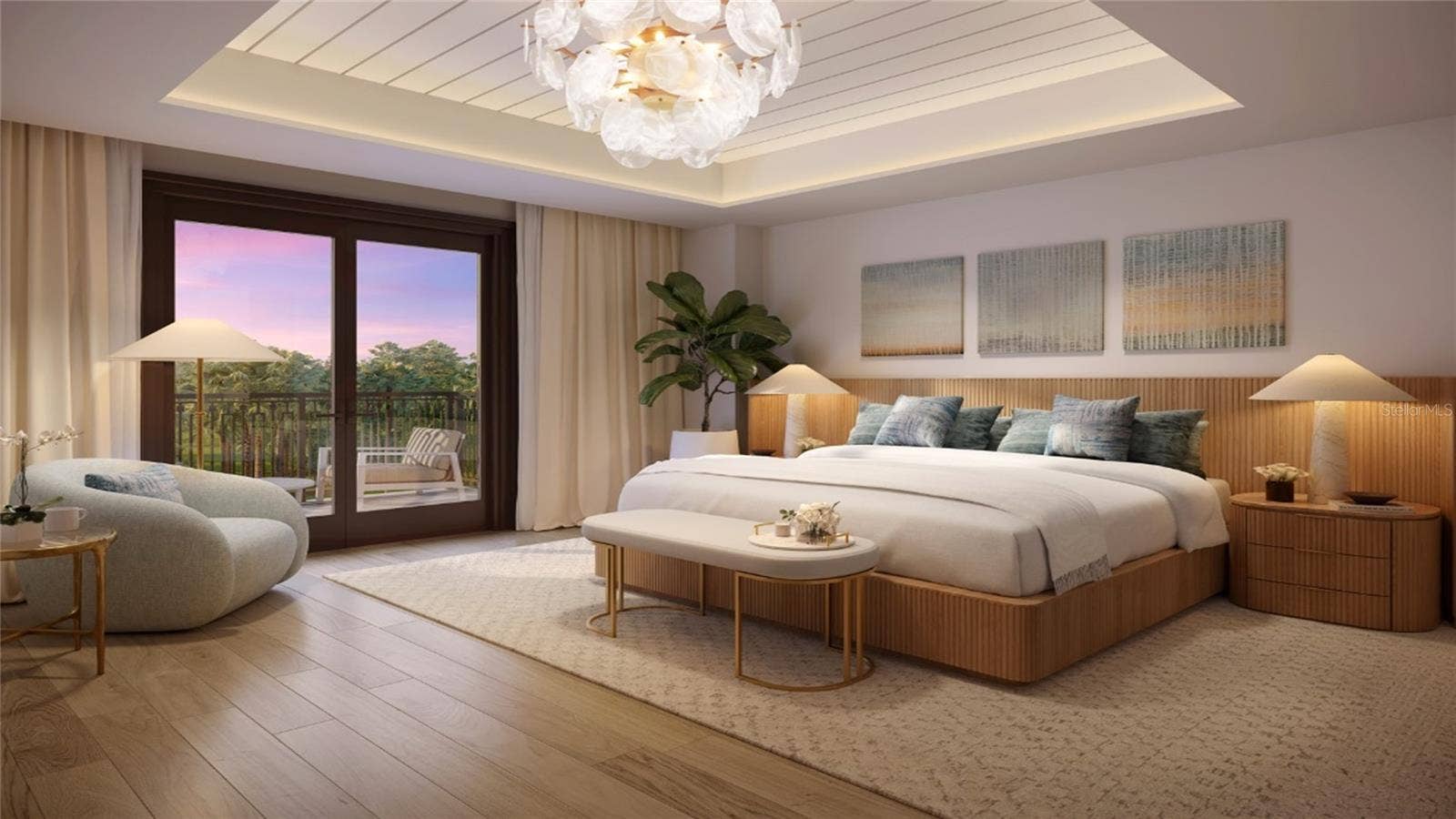 10160 AUTUMN MIST LANE, #205, Orlando, FL 32836 Artist Rendering. Spacious Primary suite with balcony access.