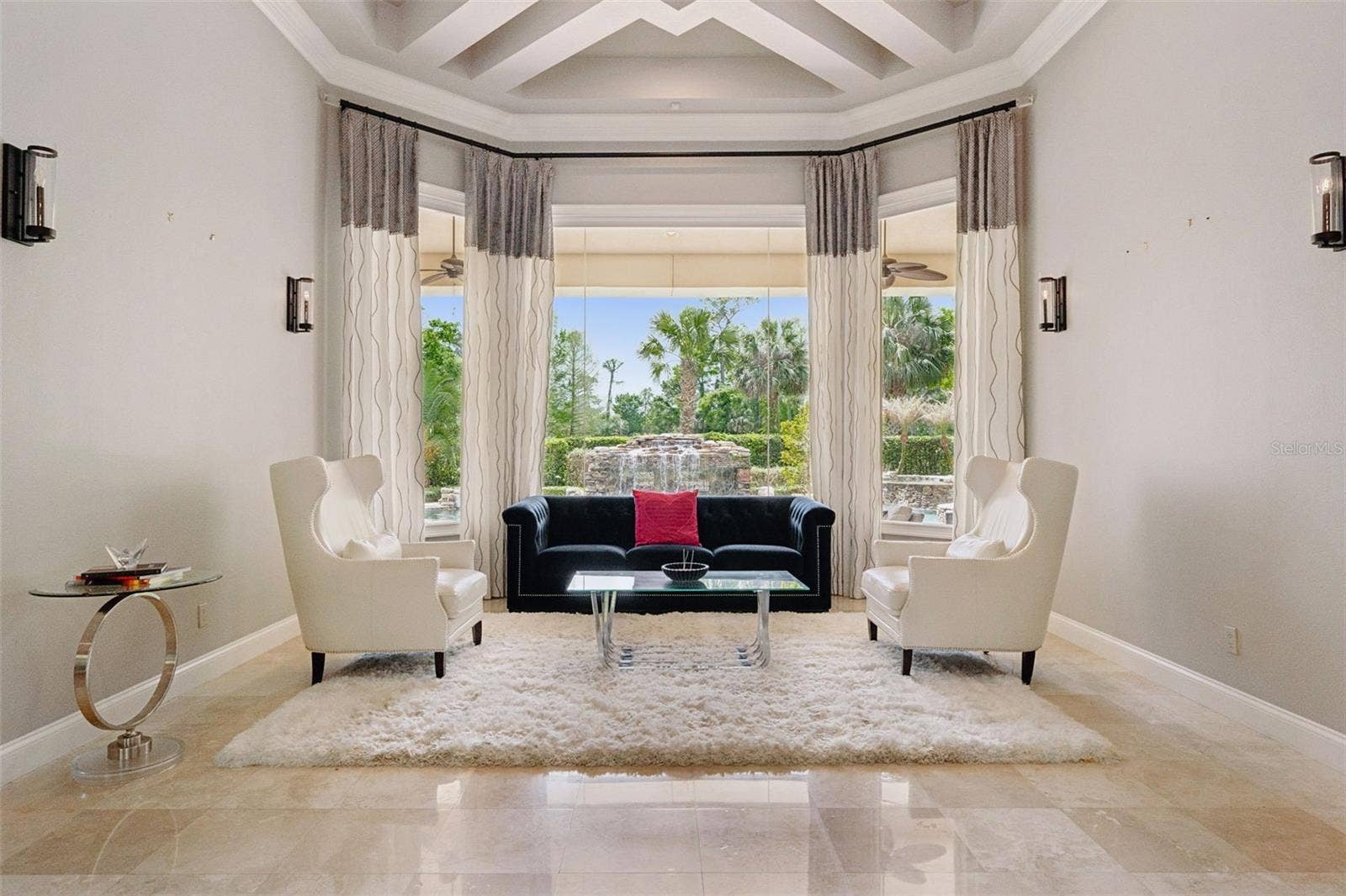 3545 LEGACY HILLS COURT, Longwood, FL 32779 Formal Living Room overlooking the pool and sweeping golf views