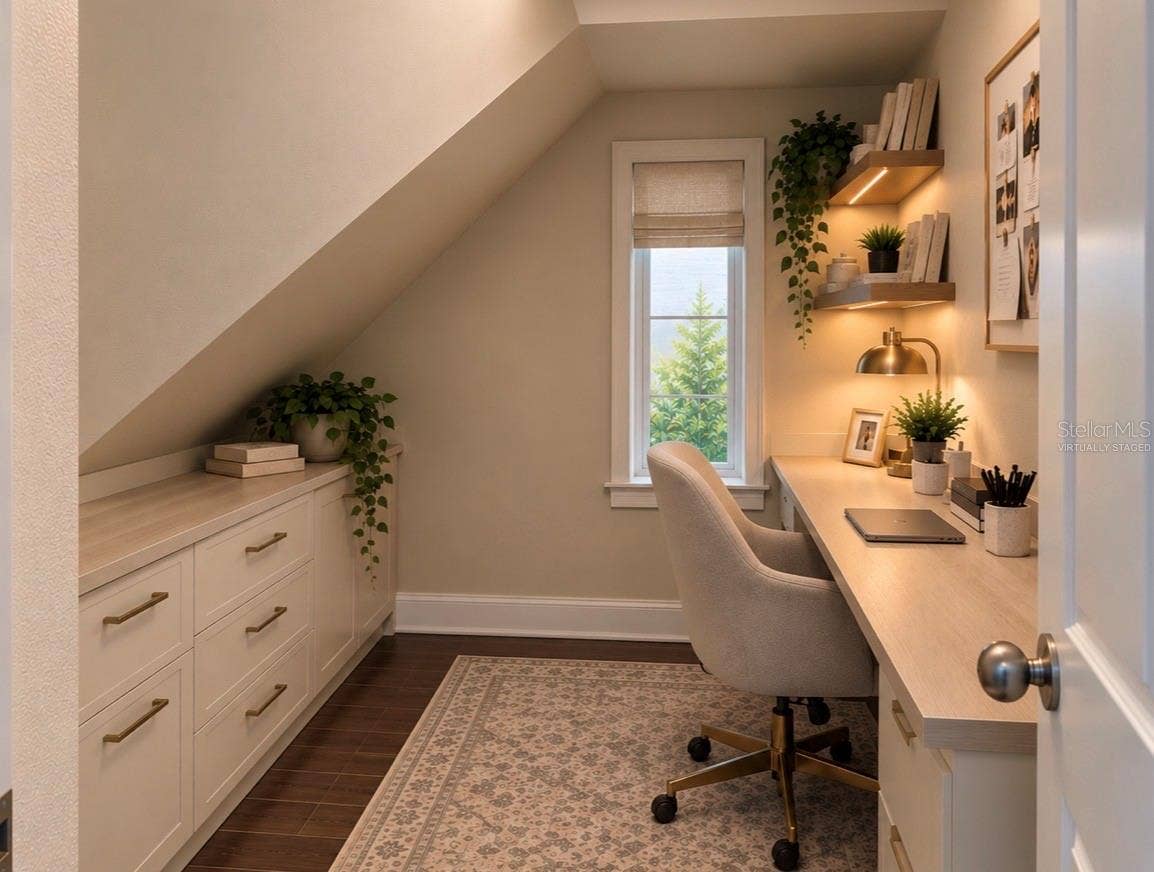 8153 BELLOW STREET, Orlando, FL 32827 Virtually staged with wine cellar and closet converted into home office with window option