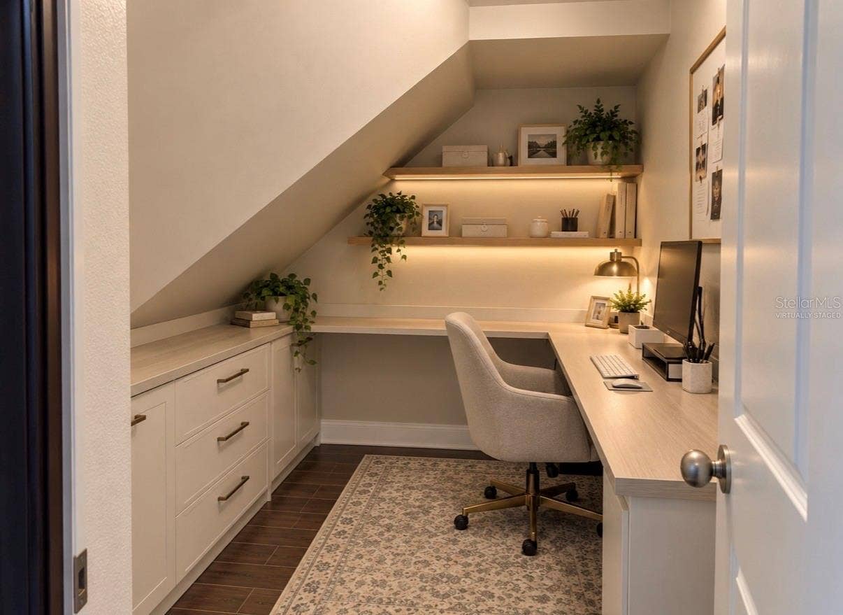 8153 BELLOW STREET, Orlando, FL 32827 Virtually staged with wine cellar and closet converted into home office option