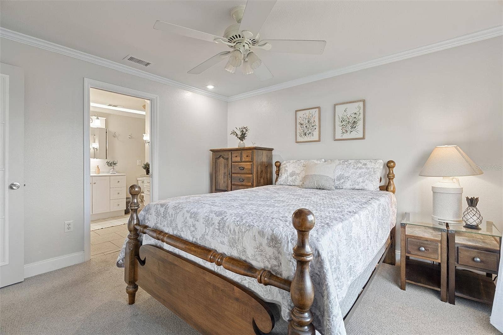 Primary bedroom with ensuite bathroom