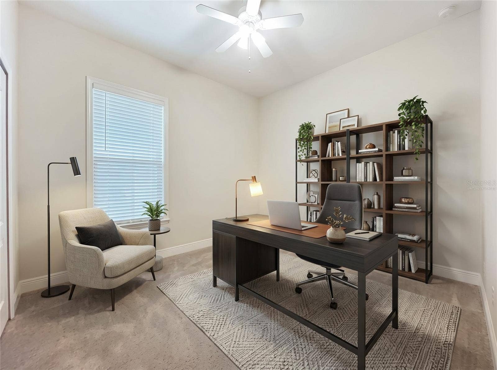 Virtually staged first floor office/bedroom