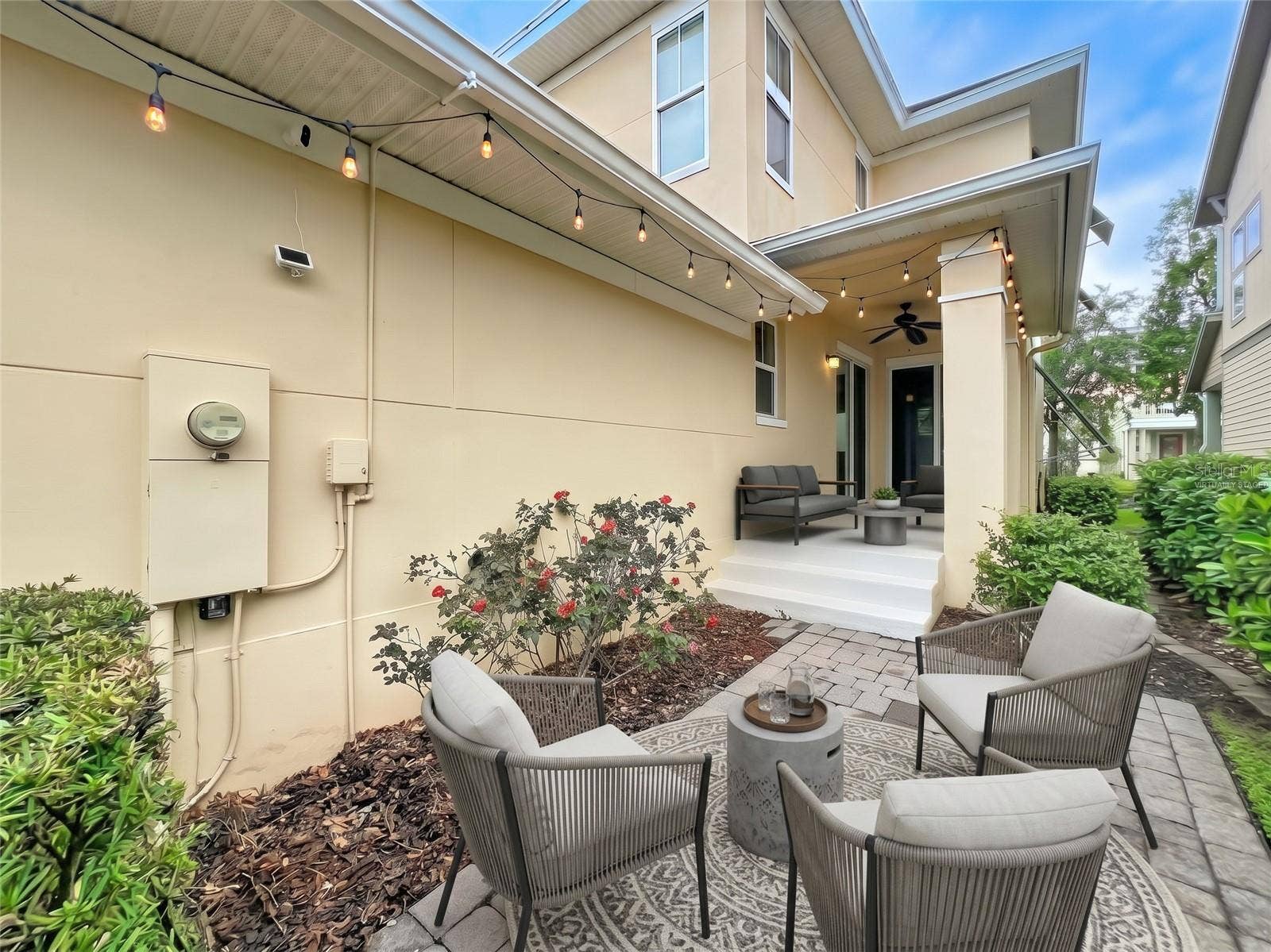 Virtually staged patio