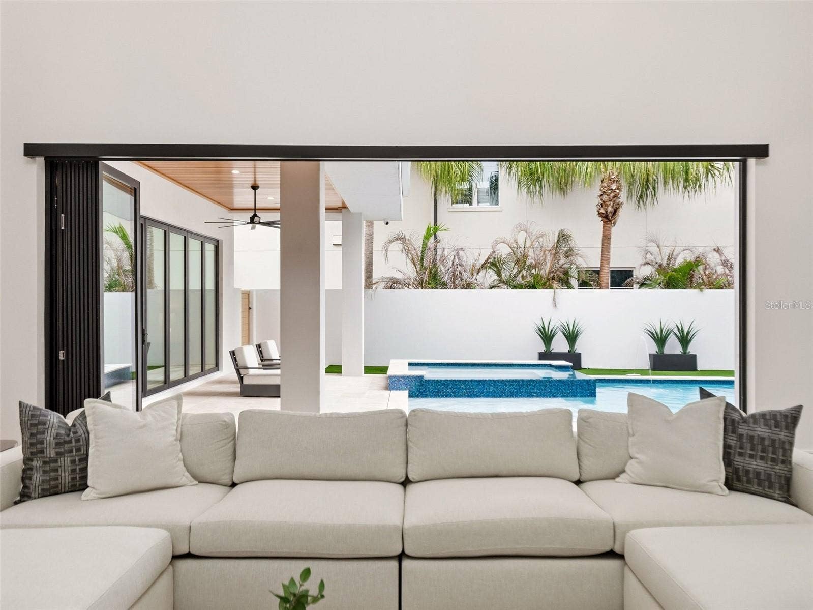 8643 FARTHINGTON WAY, Orlando, FL 32827 Pool View from Living Room