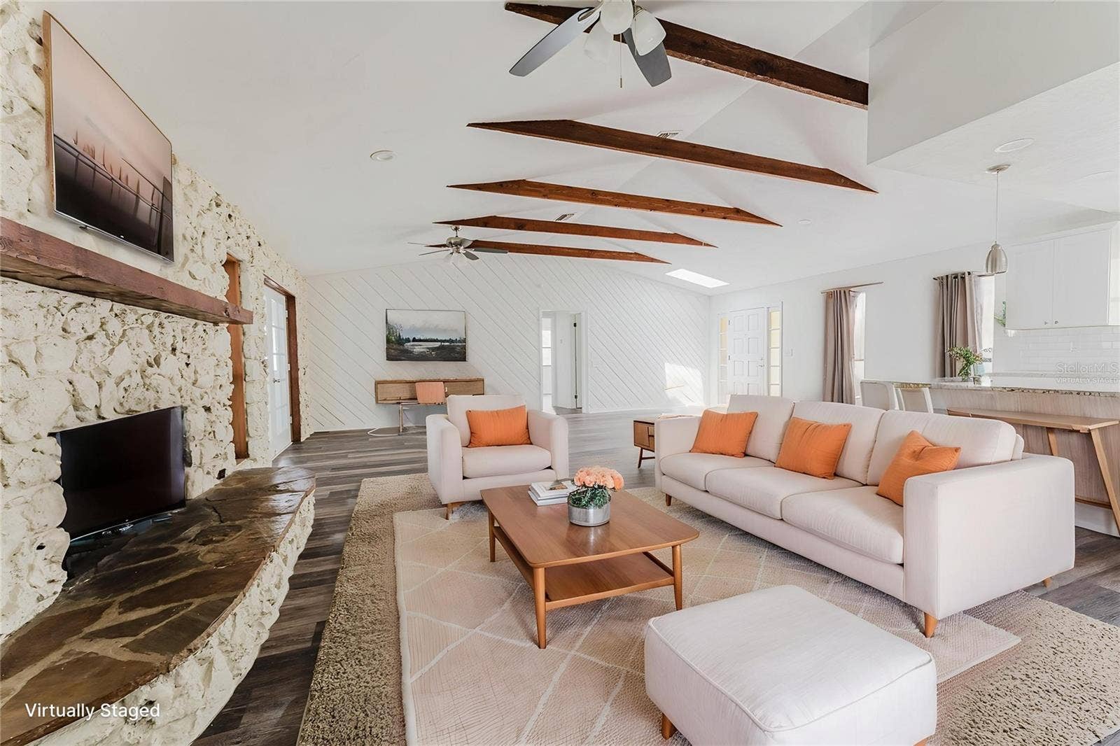 96 E BAYSHORE DRIVE, Port Orange, FL 32127 Virtually StagedLiving Room