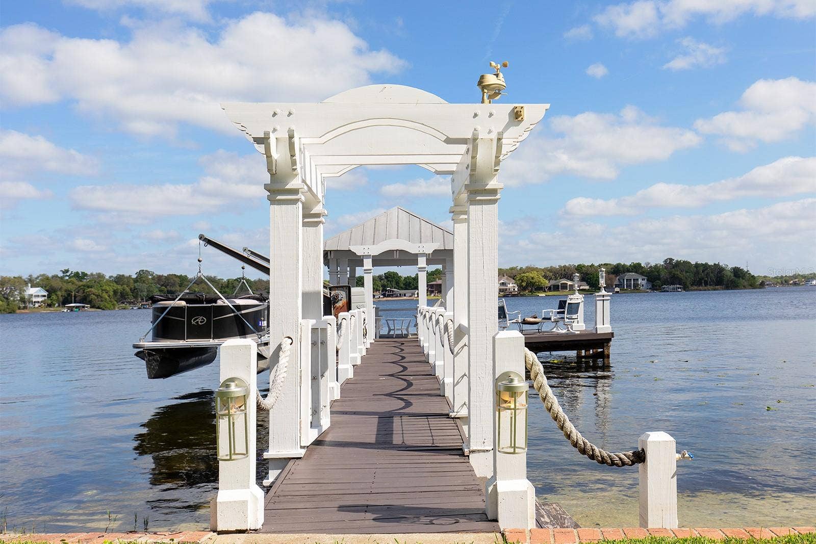 1351 N CLASSIC COURT, Longwood, FL 32779 Pergola entry way greets you down the dock