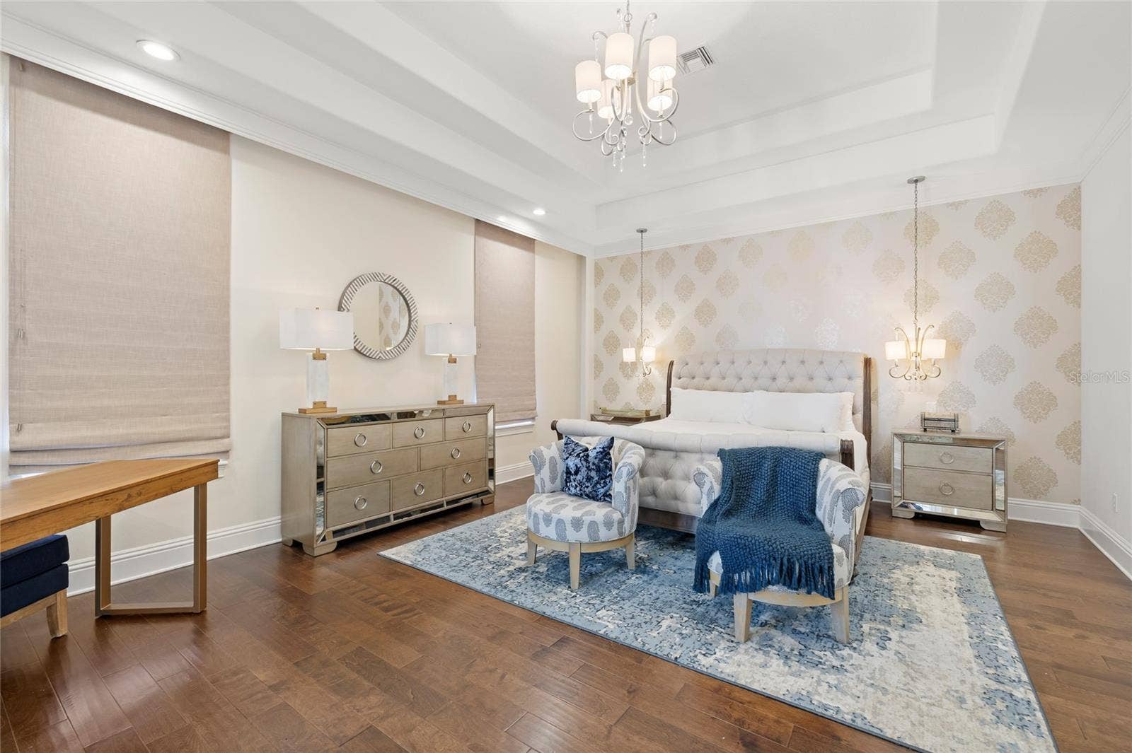 11051 HAWKSHEAD COURT, Windermere, FL 34786 Oversized primary with plenty of room for seating area, high end light fixtures, tasteful decor
