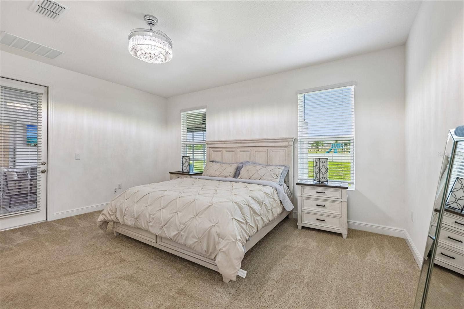 Light, bright and spacious primary suite.