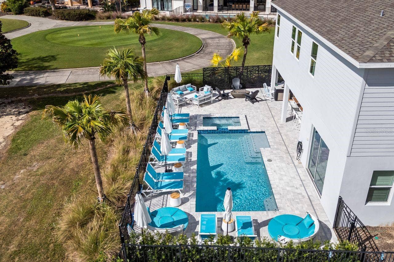 7442 GATHERING COURT, Kissimmee, FL 34747 Drown Left Side View of the Pool