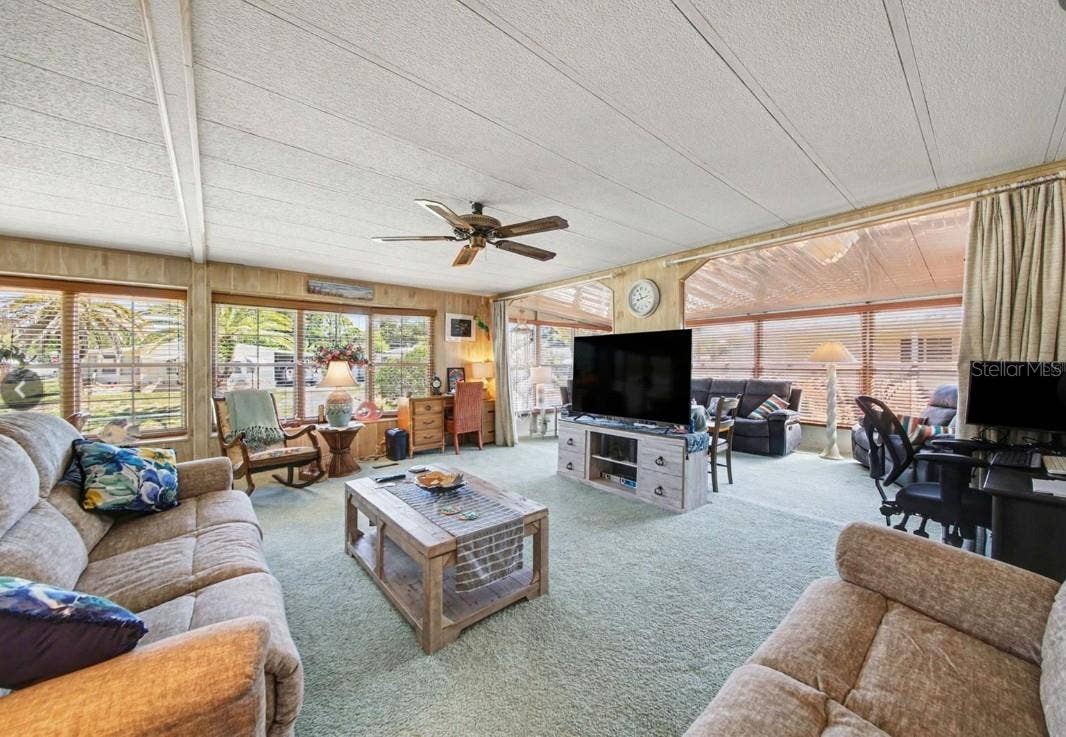 Living and family room combo-New carpet installed after photo was taken