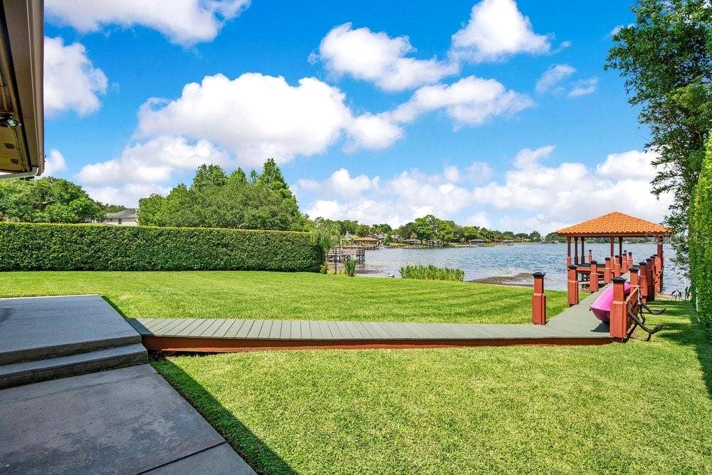 3108 TROY DRIVE, Orlando, FL 32806 Back yard with Dock and Walkway
