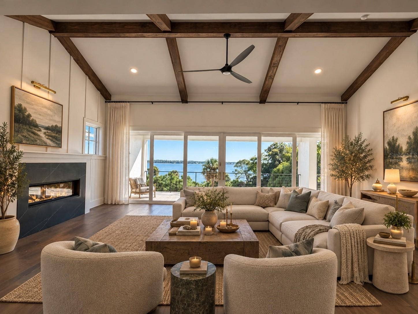 Virtually Staged Family Room