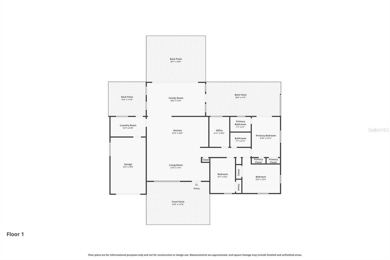 5769 ROCKWOOD AVENUE, Orlando, FL 32839 Floor Plan