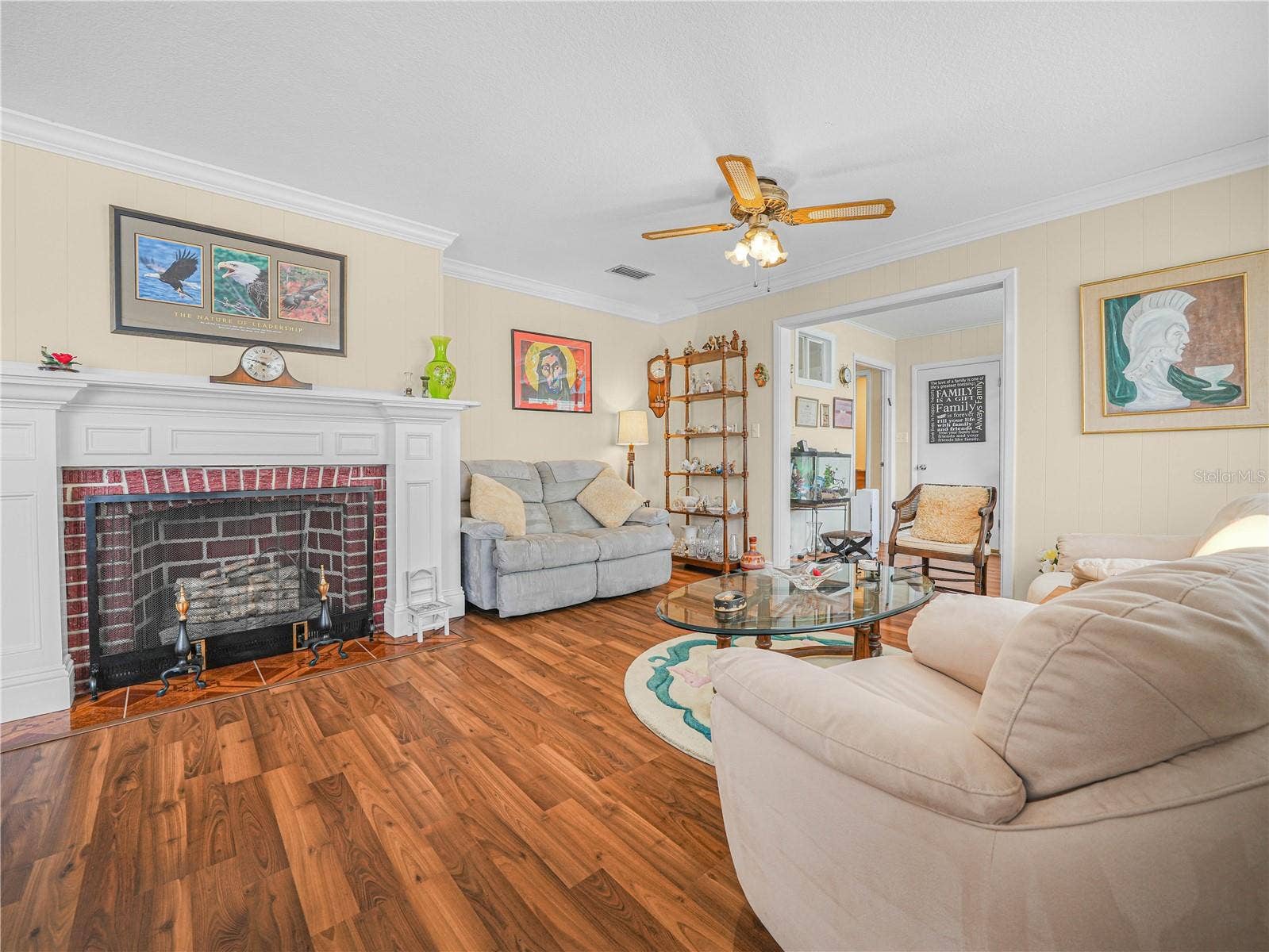 221 CITRUS GROVE BOULEVARD S, Polk City, FL 33868 Living Room showing entrance to the Cove from the Family Room