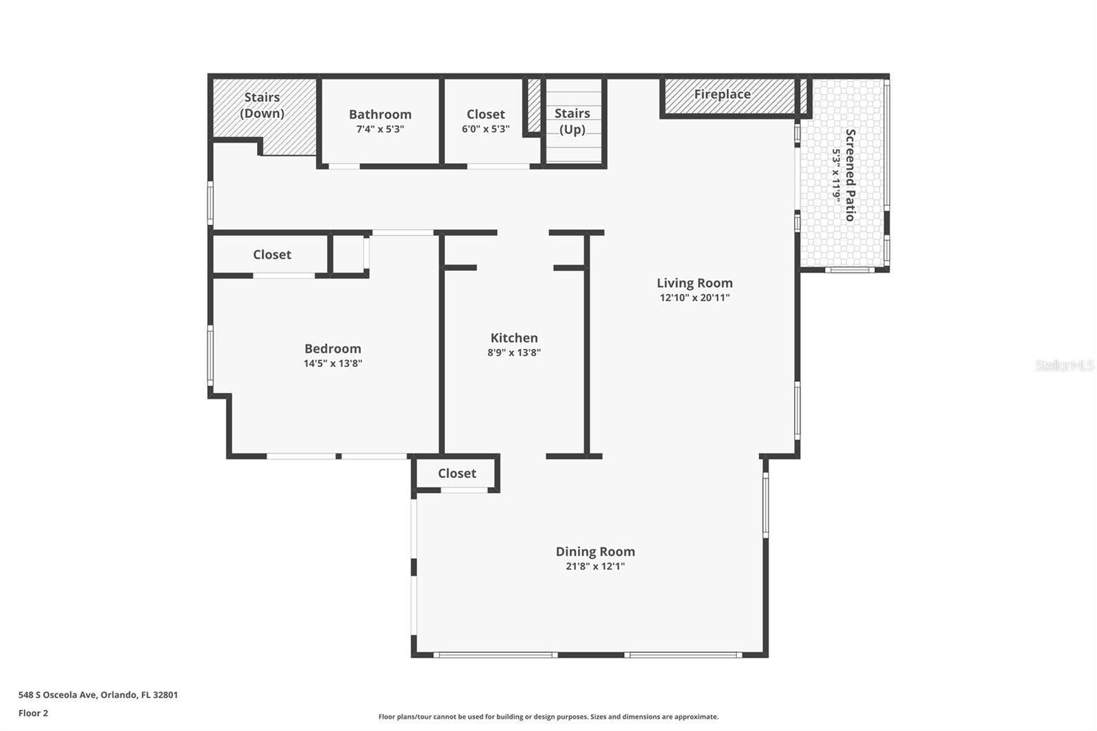 548 S OSCEOLA AVENUE, Orlando, FL 32801 floor plan floor 2