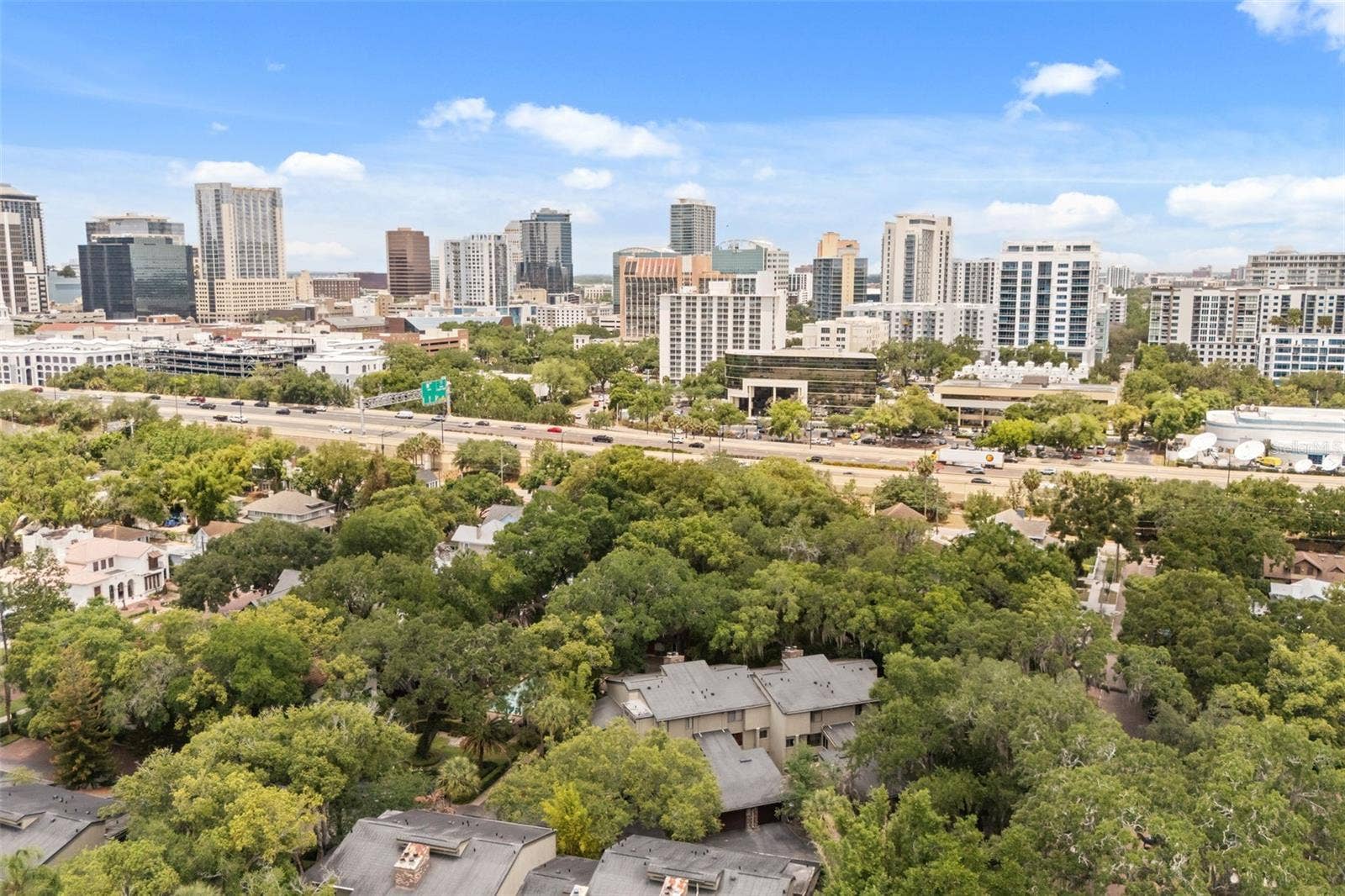 548 S OSCEOLA AVENUE, Orlando, FL 32801 aerial view of downtown orlando