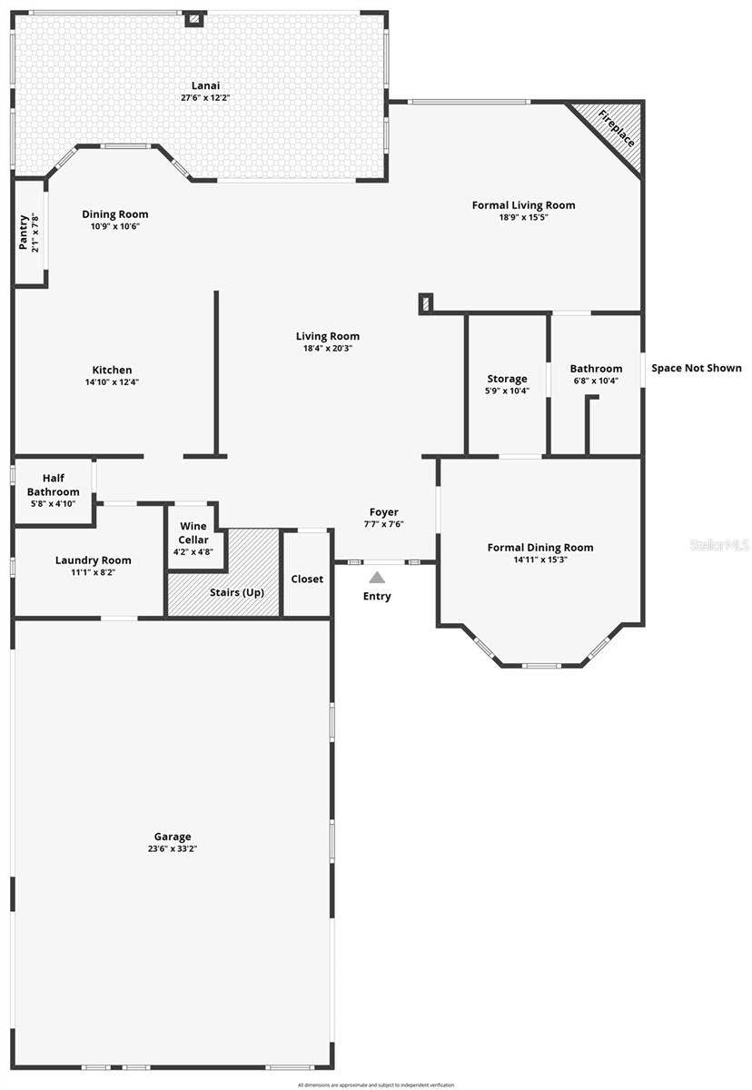 279 ZACHARY WADE STREET, Winter Garden, FL 34787 Floor plan with approximate room dimensions and layout 1st flr