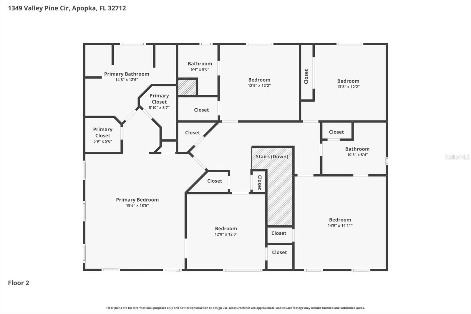 1349 VALLEY PINE CIRCLE, Apopka, FL 32712 Custom Floor Plan - second story