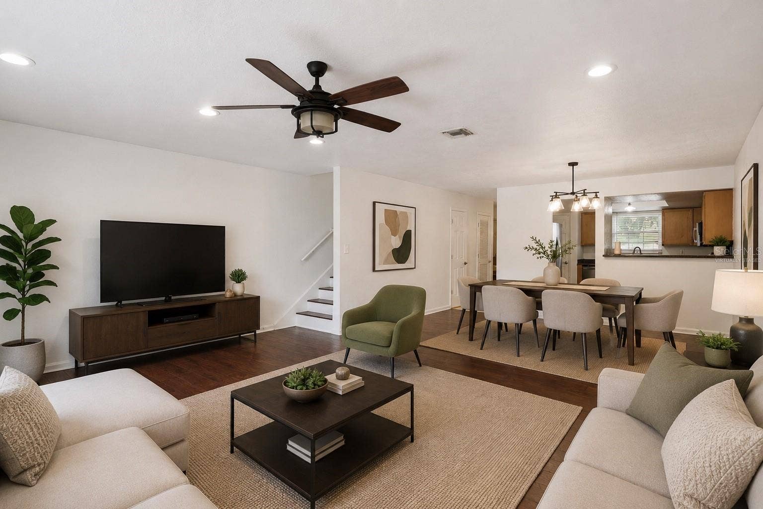 193 LEWFIELD CIRCLE, Winter Park, FL 32792 Virtually Staged Dining and living areas
