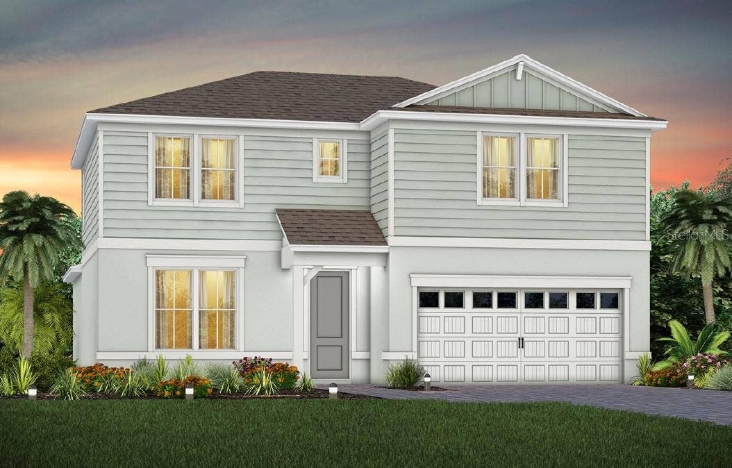 Exterior Design. Artistic rendering for this new construction home. Pictures are for illustrative purposes only. Elevations, colors and options may vary.