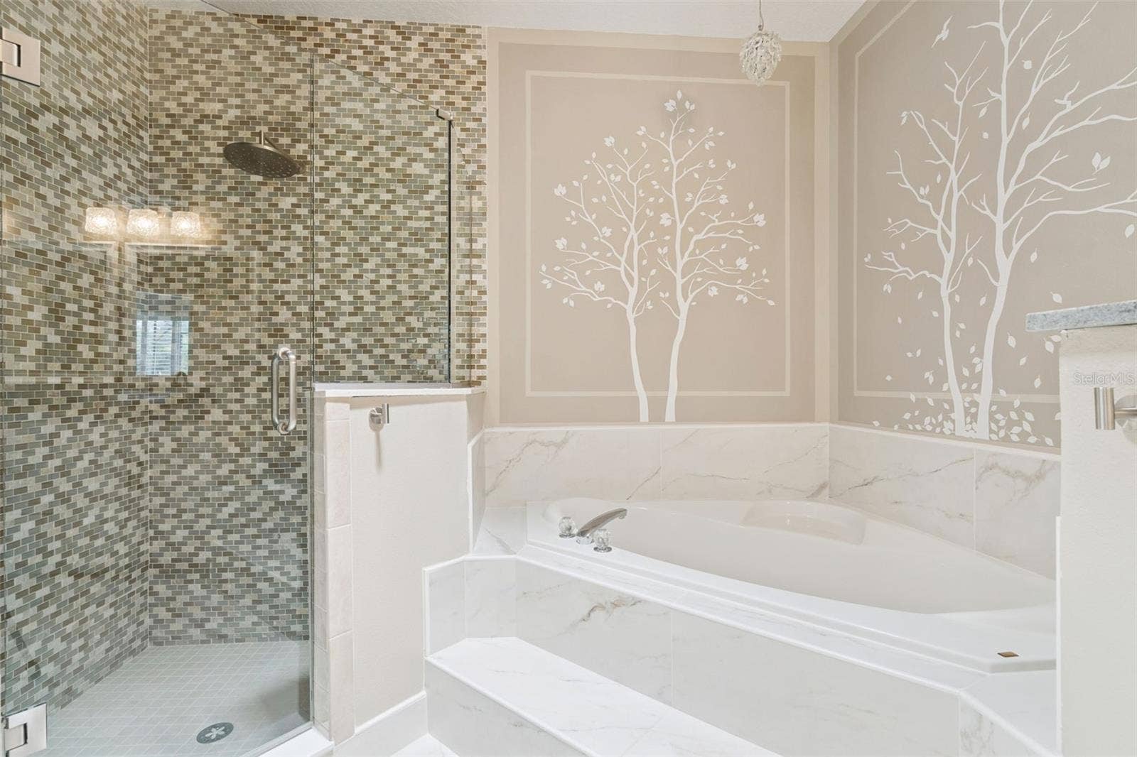 PRIMARY BATHTUB AND WALK IN SHOWER