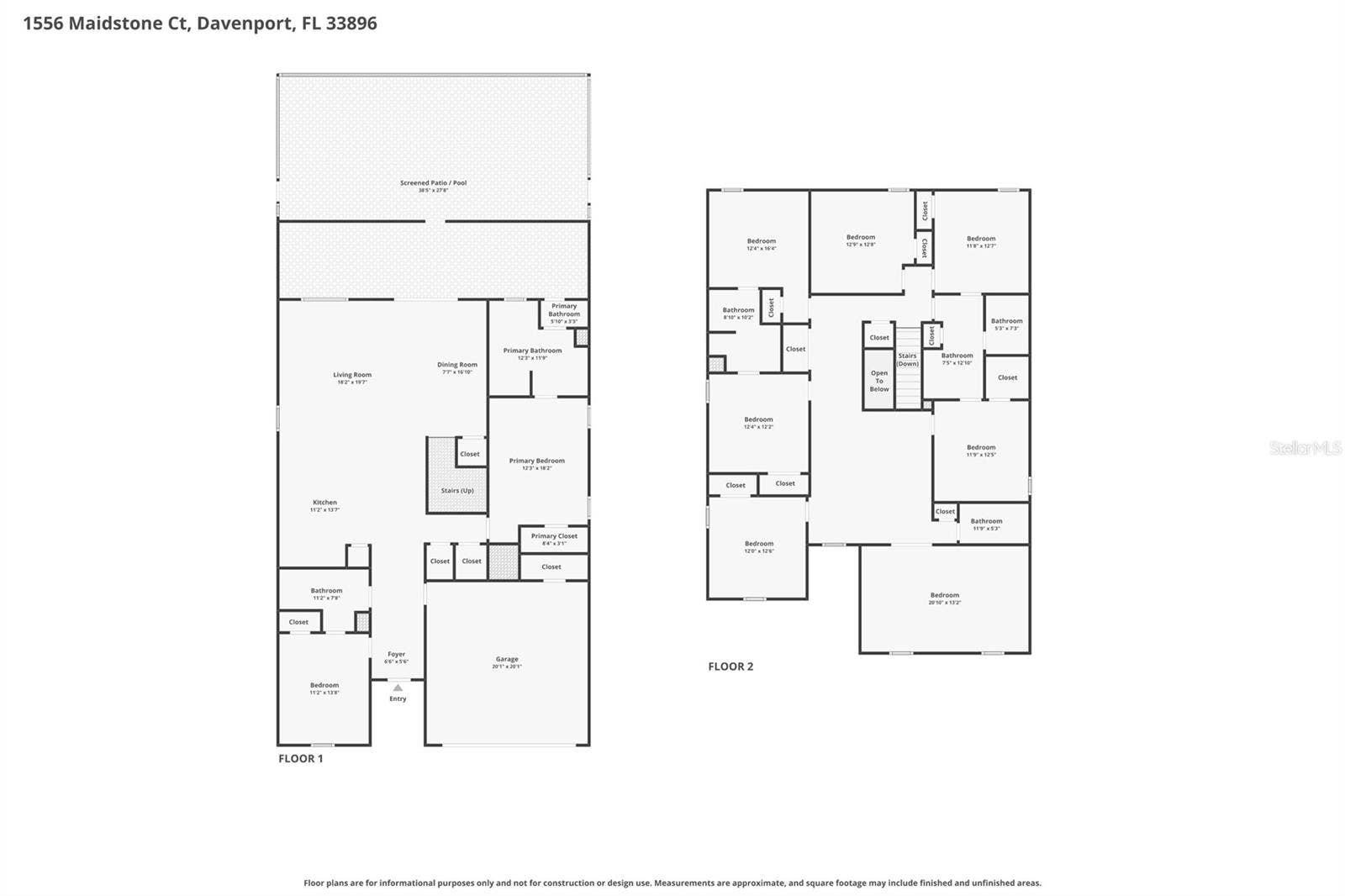 1556 MAIDSTONE COURT, Davenport, FL 33896 1556 MAIDSTONE COURT, Davenport, FL 33896