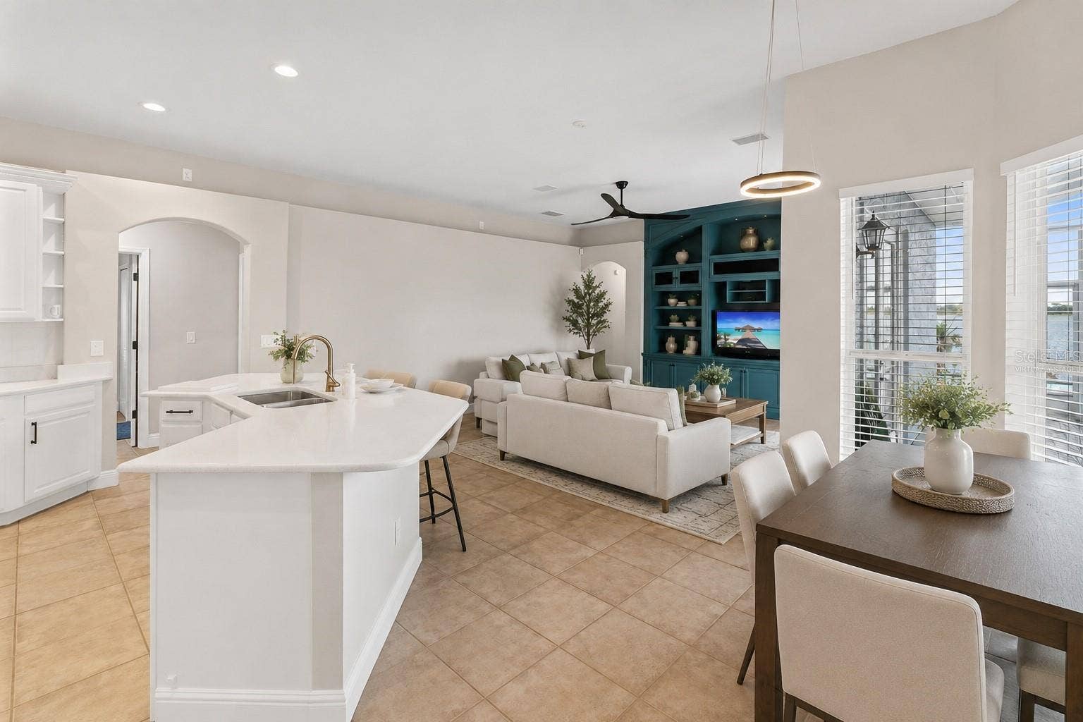 10273 COVE LAKE DRIVE, Orlando, FL 32836 Virtually Staged Kitchen & Family Room