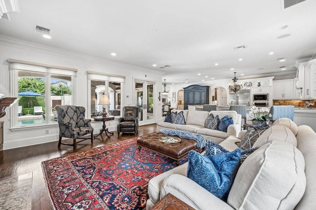 1571 WOODLAND AVENUE, Winter Park, FL 32789 Beautiful pool view from living and kitchen areas.