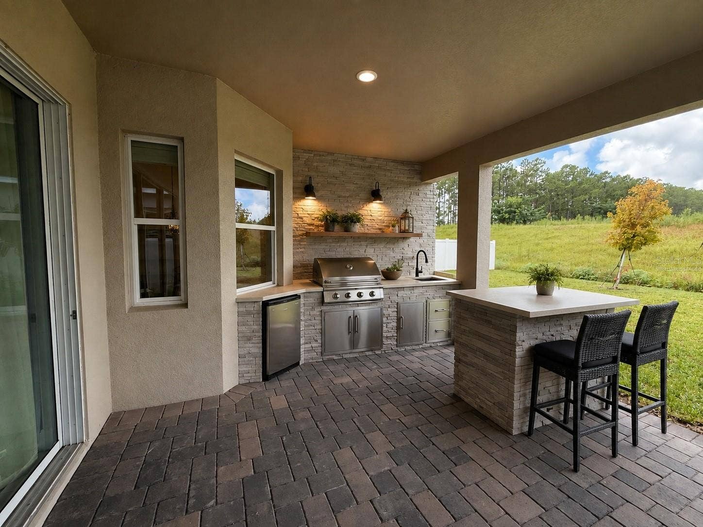15652 GENTLE RAIN DRIVE, Winter Garden, FL 34787 Virtually Staged-Patio Outdoor Kitchen