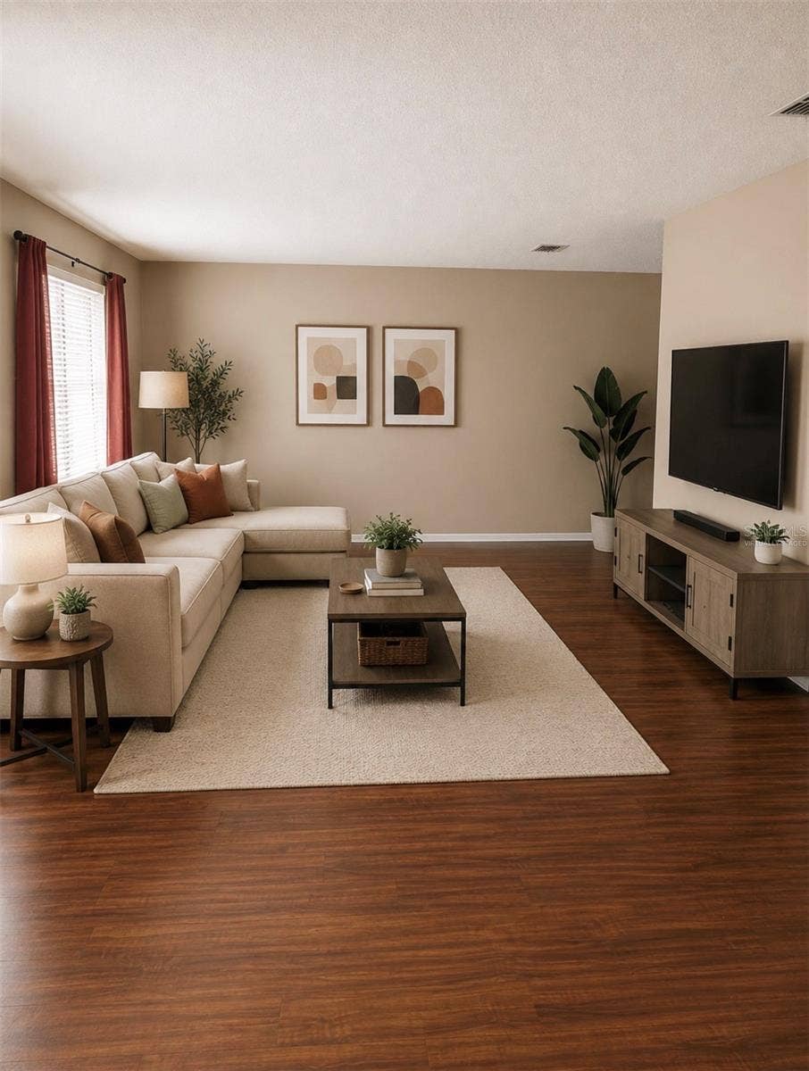 Family Room Virtually Staged