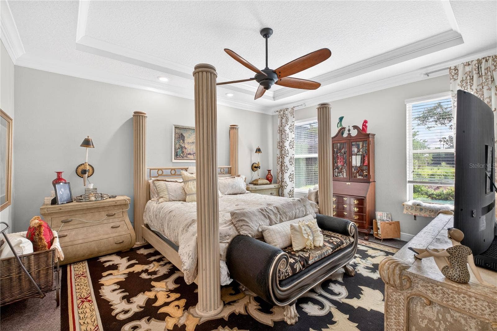 1651 AMSEL FALLS PARK TERRACE, Winter Garden, FL 34787 owners-suite with carpet and high ceilings featuring crown molding
