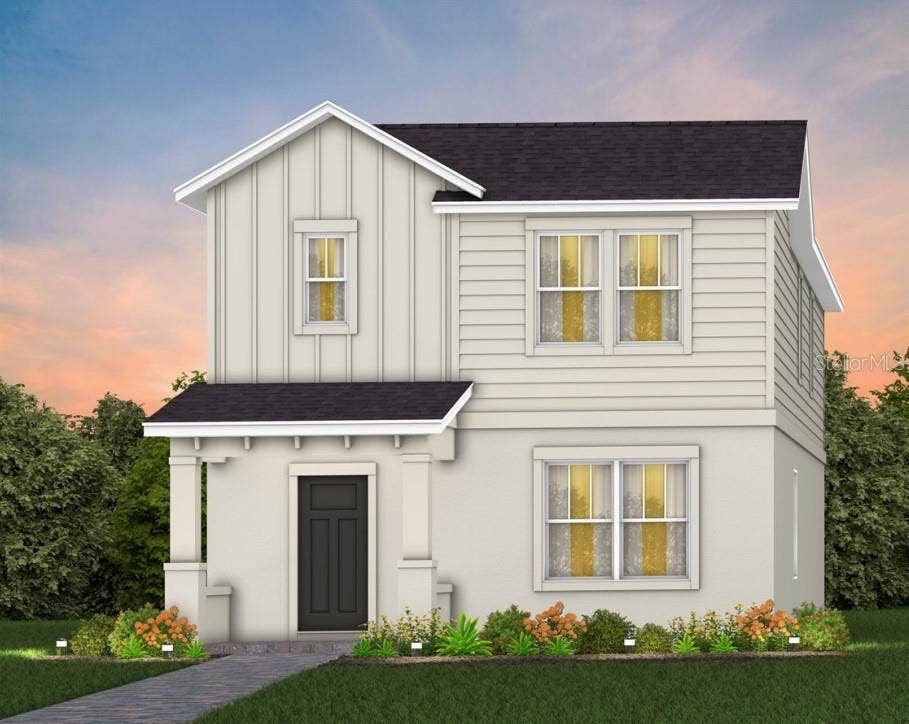 16506 BARNVIEW DRIVE, Orlando, FL 32820 Exterior Design. Artistic rendering for this new construction home. Pictures are for illustrative purposes only. Elevations, colors and options may vary.