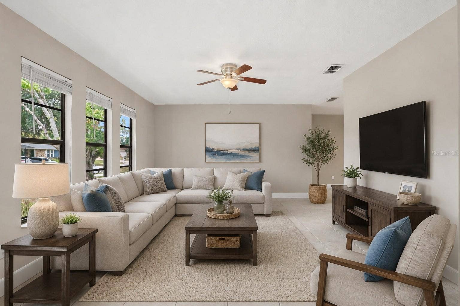 7320 WETHERSFIELD DRIVE, Orlando, FL 32819 Virtually Stagged Living Room