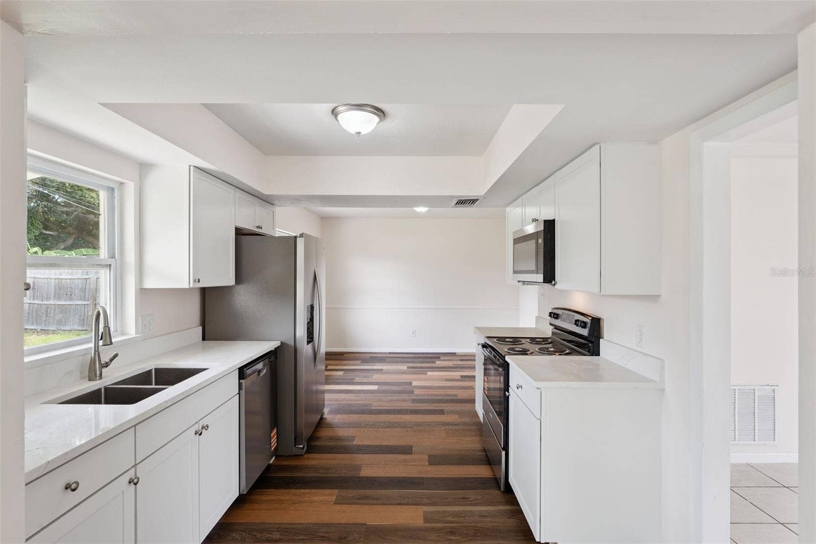 Kitchen View to Dining Room