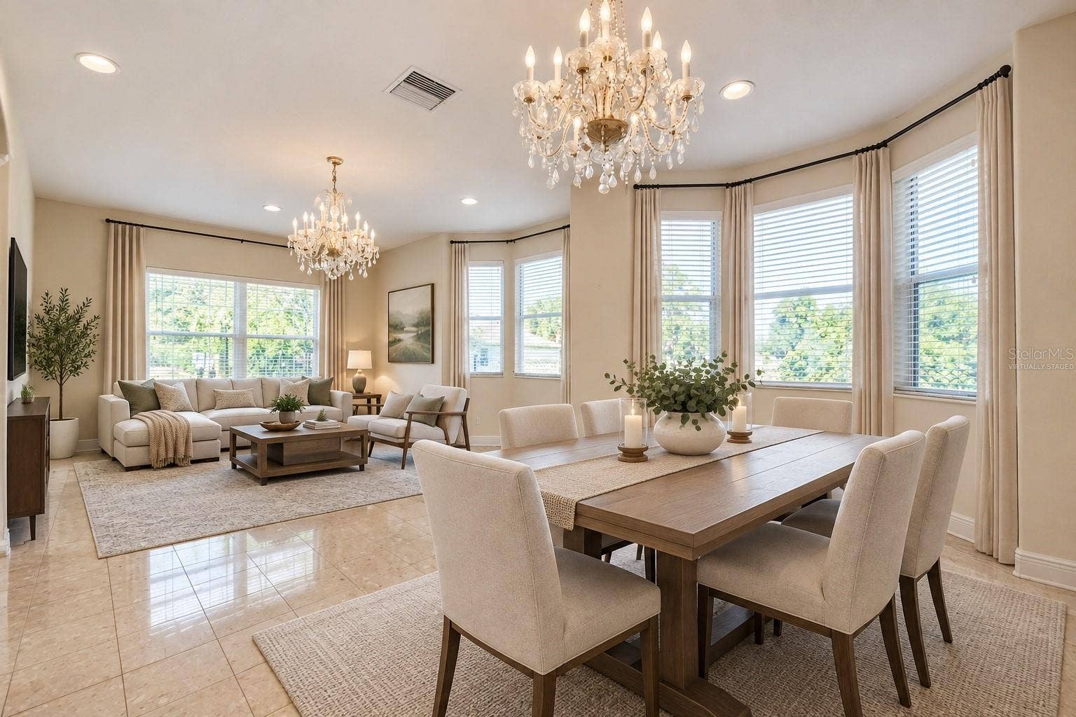 122 SOPHIA MARIE CV, Sanford, FL 32771 Living/Dining room- virtually staged