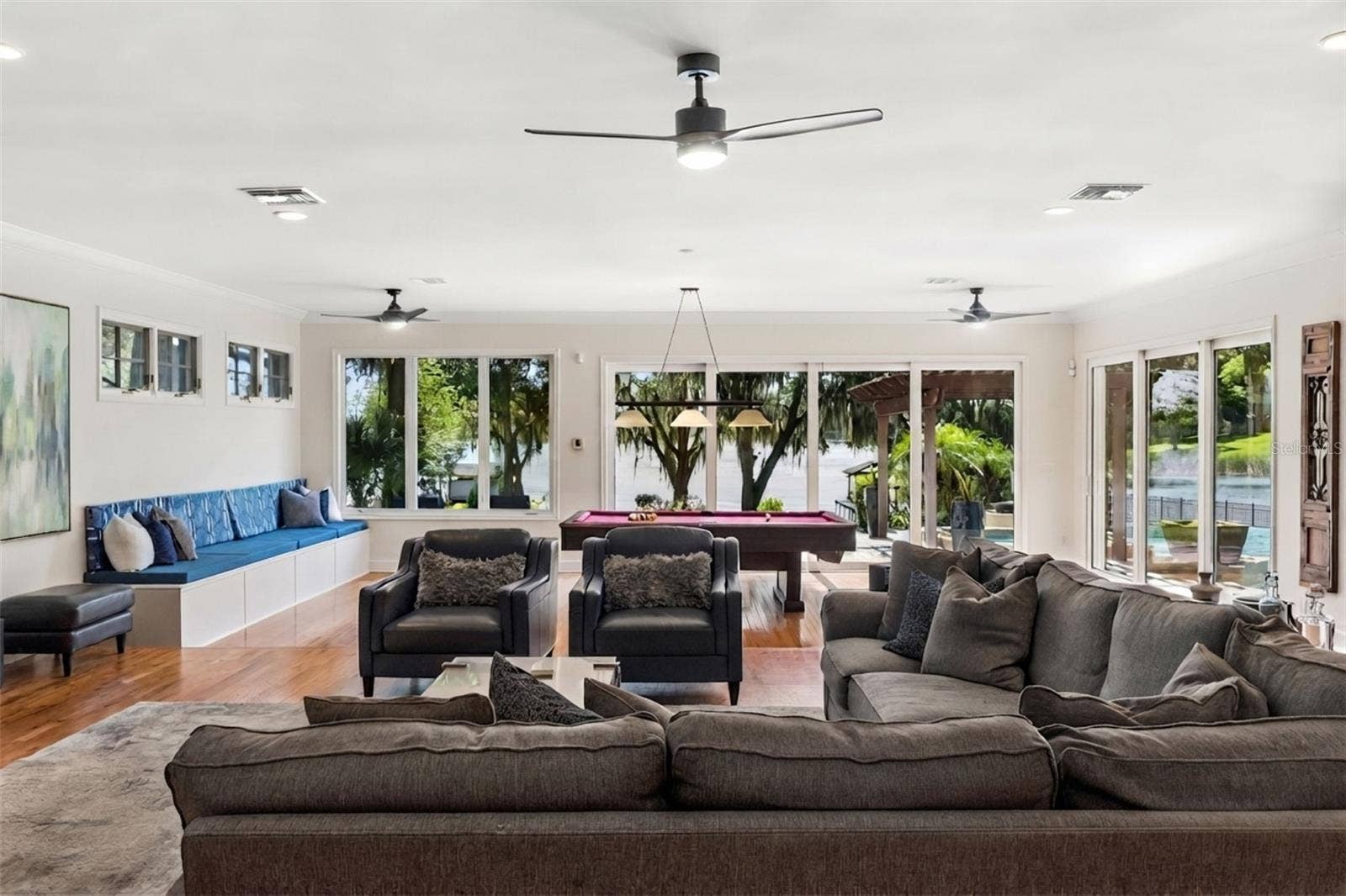 1629 HEMPEL AVENUE, Windermere, FL 34786 View from the Kitchens Island. Great natural light and views of the Lake