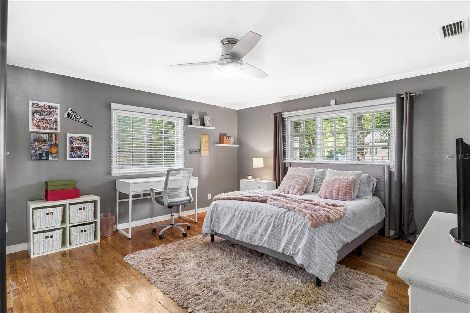 1629 HEMPEL AVENUE, Windermere, FL 34786 Bedroom #2 with customed closet and natural wood floors