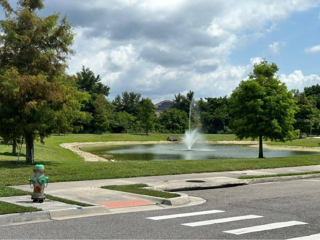 Lake near playground