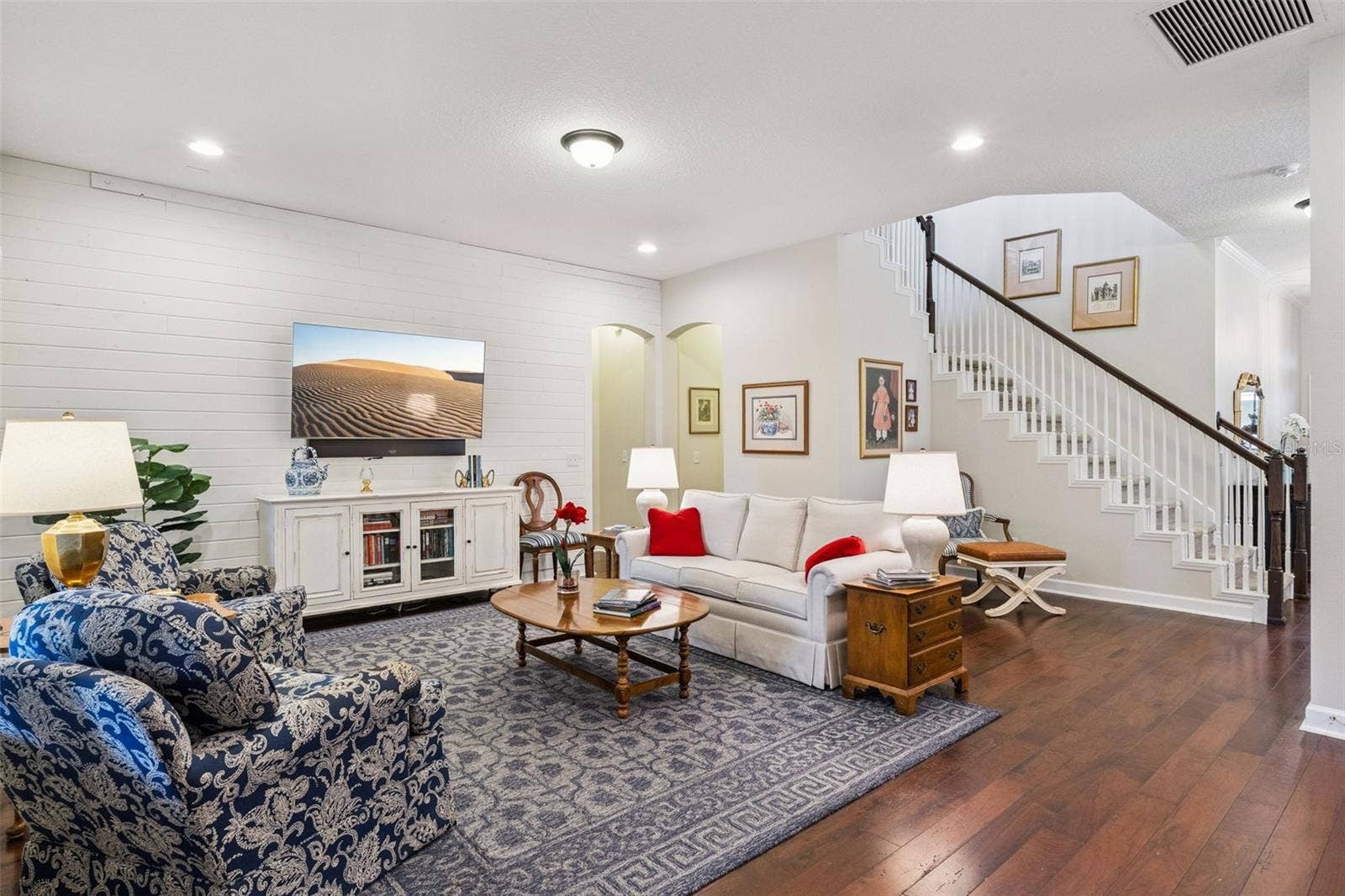 844 OAKLAND PARK BOULEVARD, Winter Garden, FL 34787 Living Room with Double French Doors to Lanai