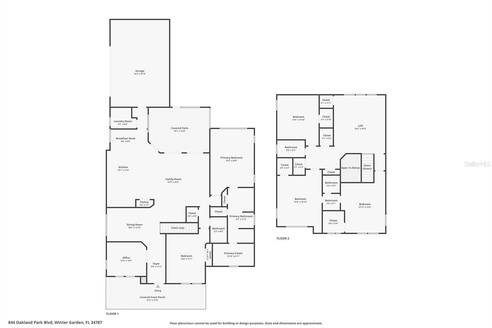 844 OAKLAND PARK BOULEVARD, Winter Garden, FL 34787 Floorplan